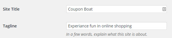 Changing Site title in WordPress