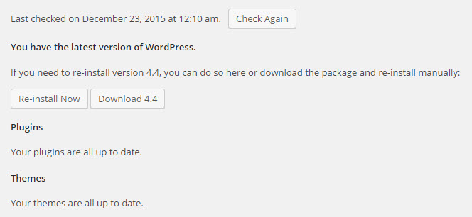 WordPress Updates