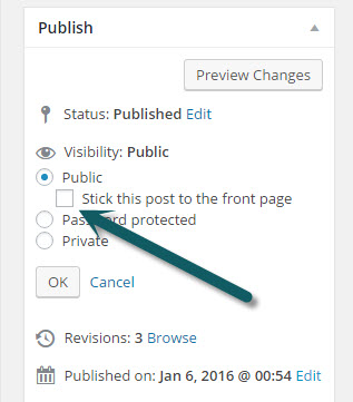 WordPress Sticky Post