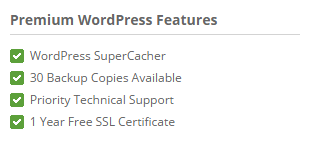 Premium wordpress features in siteground