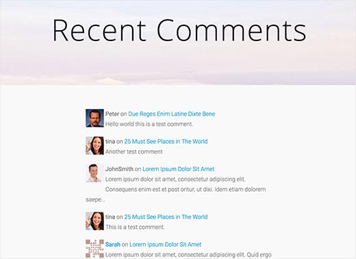 decent-comments-plugin-recent-comments-page