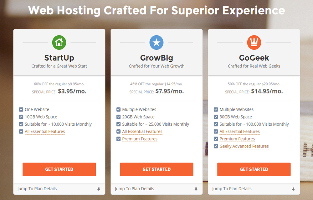 siteground shared hosting plans