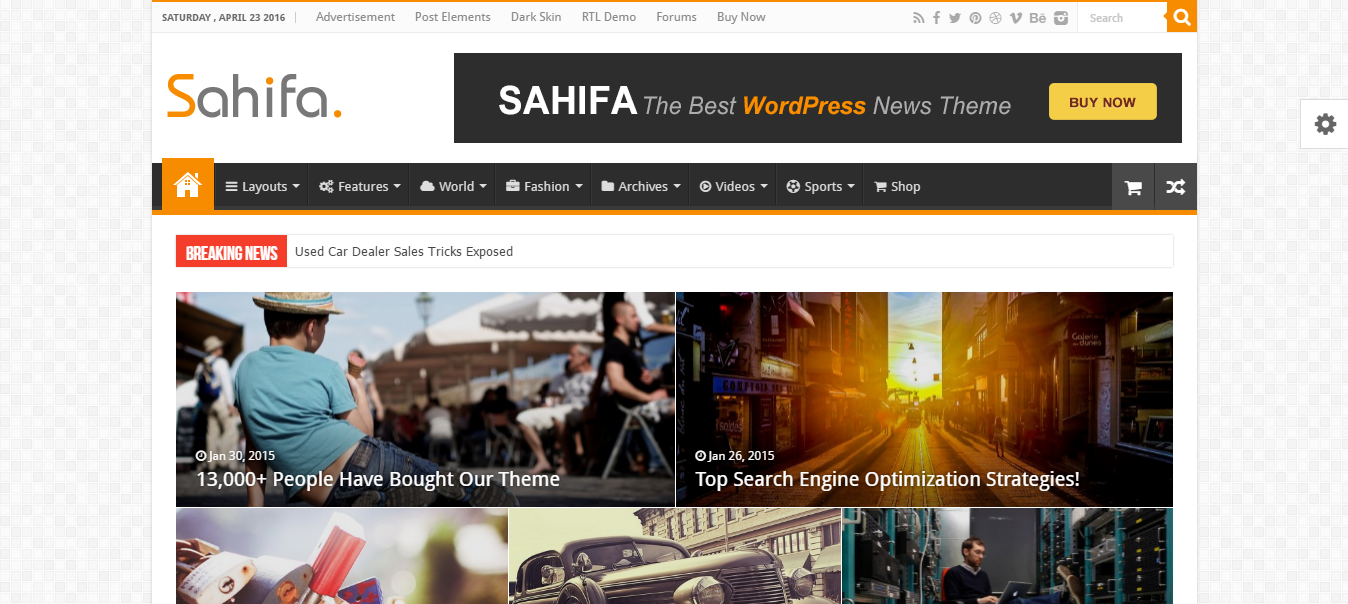 Shahifa WordPress Theme: Sahifa