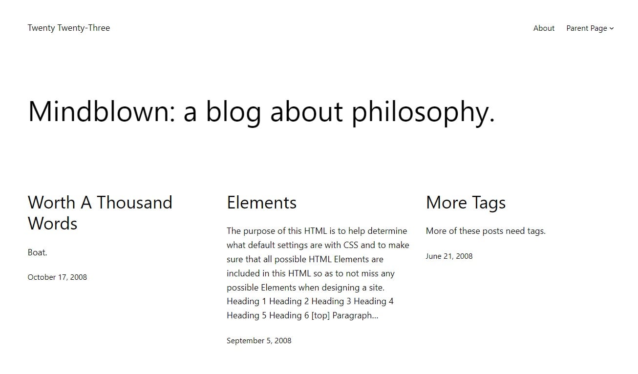 Twenty Twenty-Three Theme