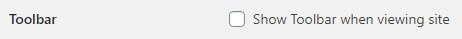 Show Toolbar When Viewing Site