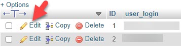 Edit wp_user Table