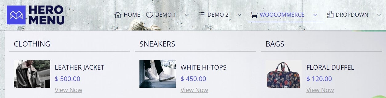 Hero Menu