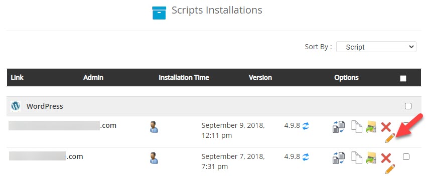 Softaculous Installations