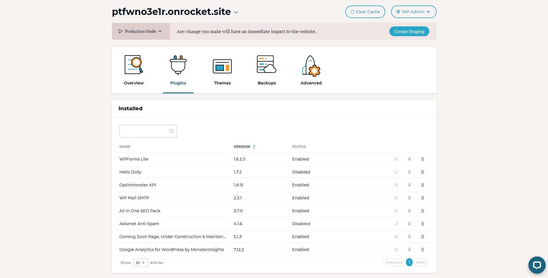 Rocket-WordPress-Control-Panel